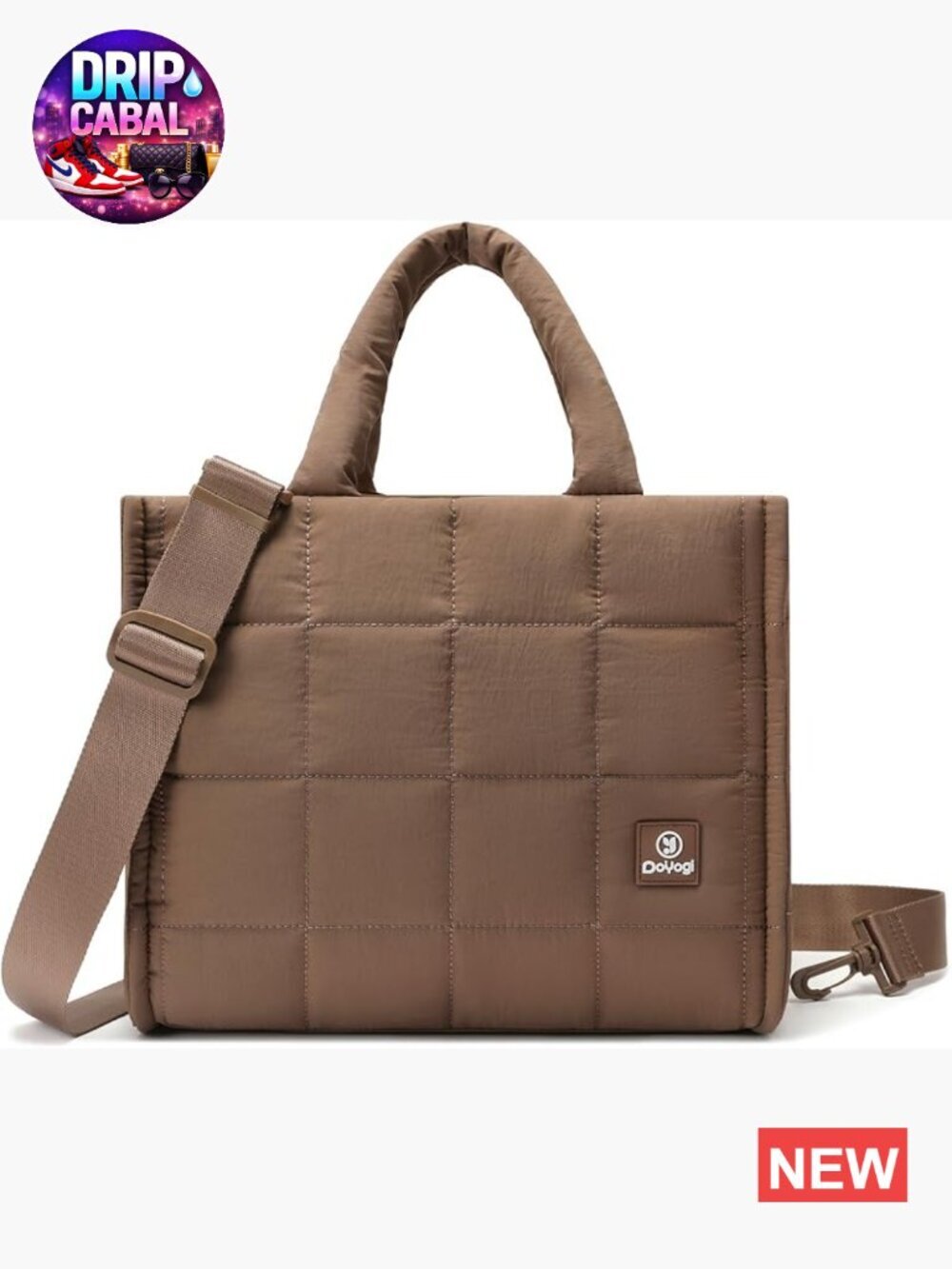 Quilted Crossbody Bag Puffer Tote Shoulder Bag Nylon Travel Handbag Organizer